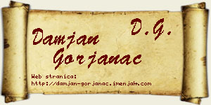 Damjan Gorjanac vizit kartica